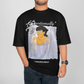 Emotionally Unavailable Black Oversize T-Shirt
