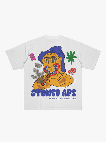 Stoned Ape Oversize White T-Shirt